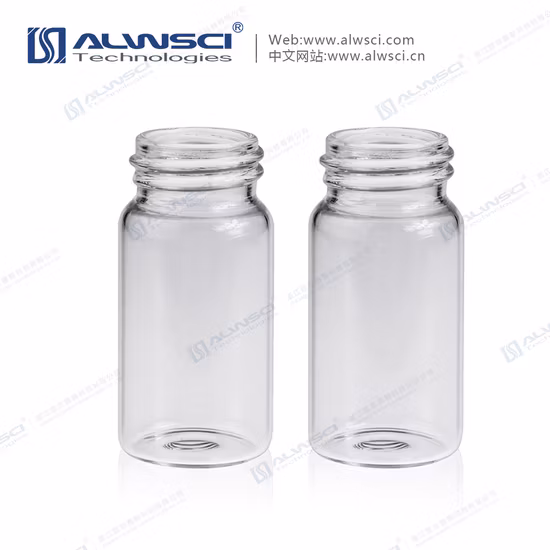 Alwsci 20ml Clear Glass Scintillation Vial 27.5X57.5mm 22-400 Screw Thread